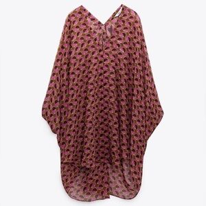 NWT ZARA SHORT PRINTED KAFTAN